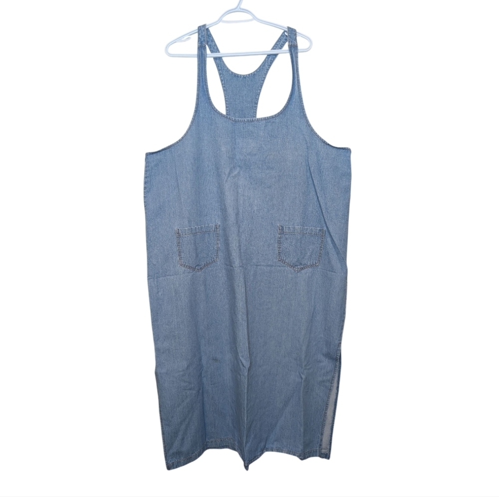 Vintage 90s Only Denim Size 20 Smock Overall Shift Style Dress